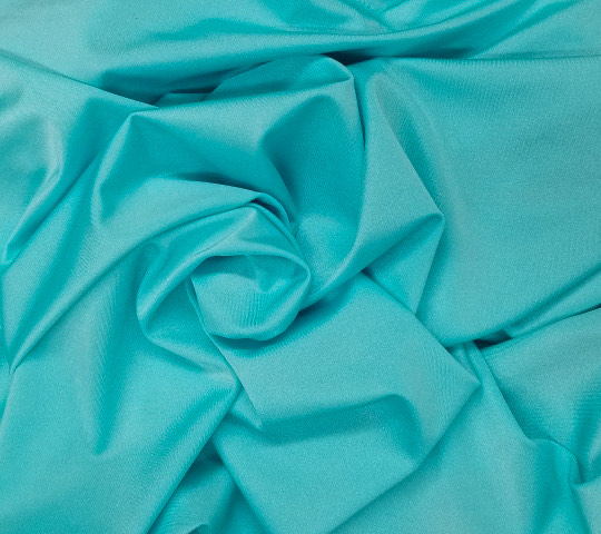 Aquamarine stretch spandex swim fabric