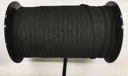 Black 1/4 inch Braided Elastic