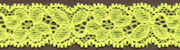 Hot Neon Yellow 3/4" Stretch Lace