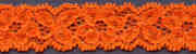 Smashing Orange 3/4" Stretch Lace