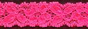 Tropical Pink 3/4" Stretch Lace
