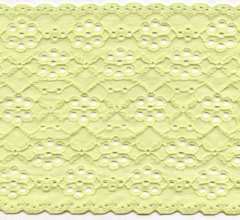Embroidery Lime 5 1/8 inch wide stretch lace trim