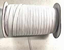 White 3/8 inch Knitted Elastic